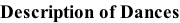 Description of Dances